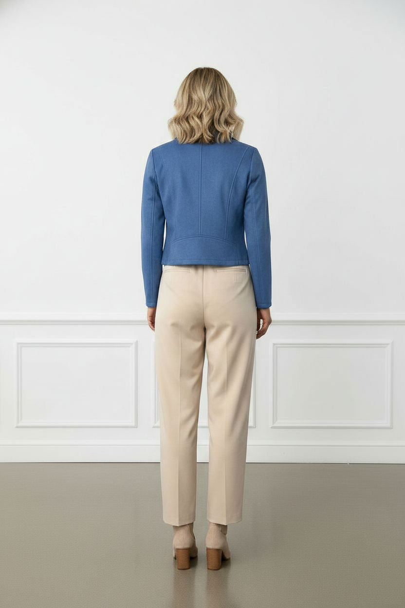 Ross Suede Light Jacket - Blue