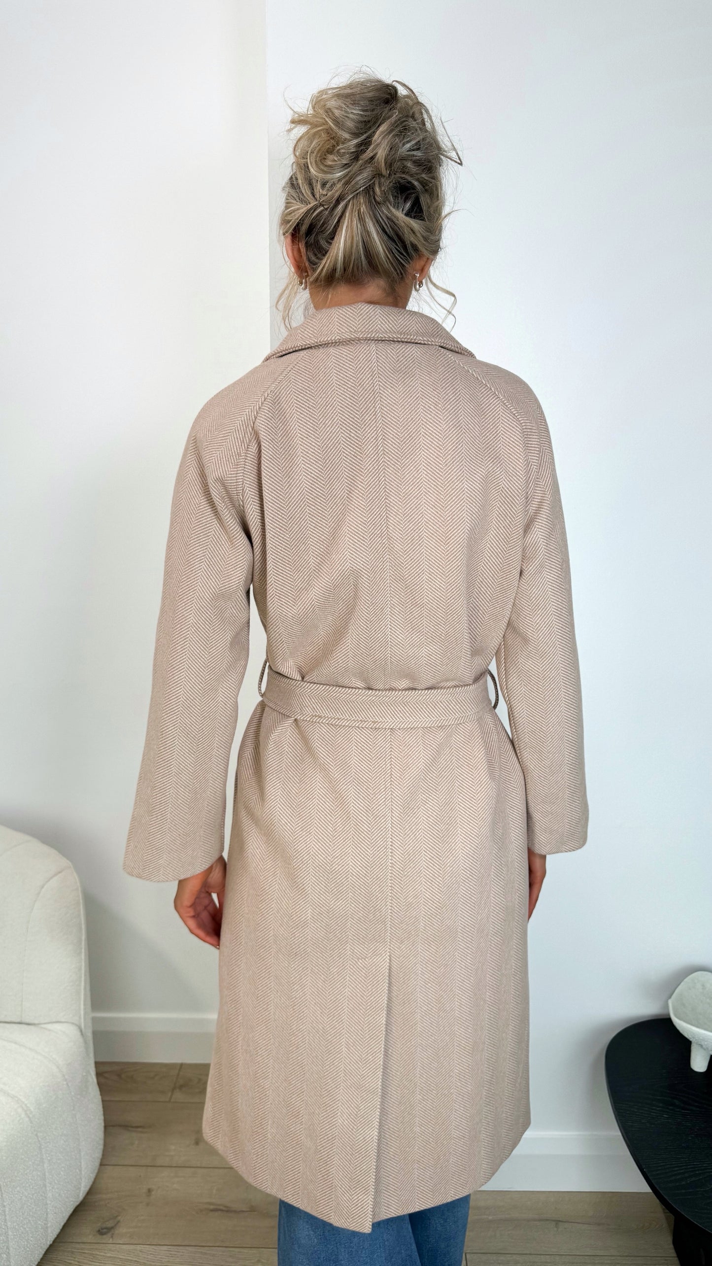 Rachel Belted Maxi Coat - Light Camel