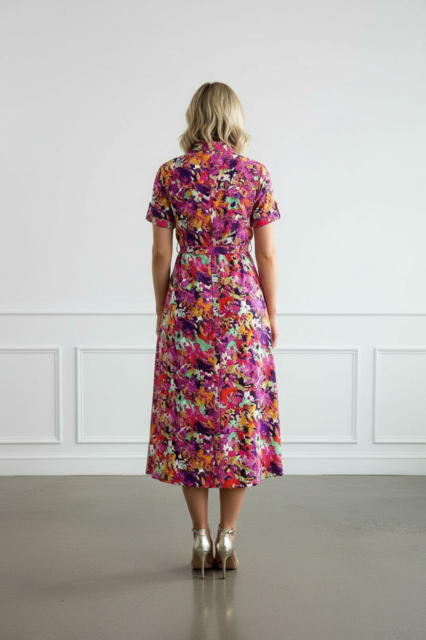 Denise Floral Shirt Dress