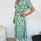 Vivian Floral Belted Dress - Green
