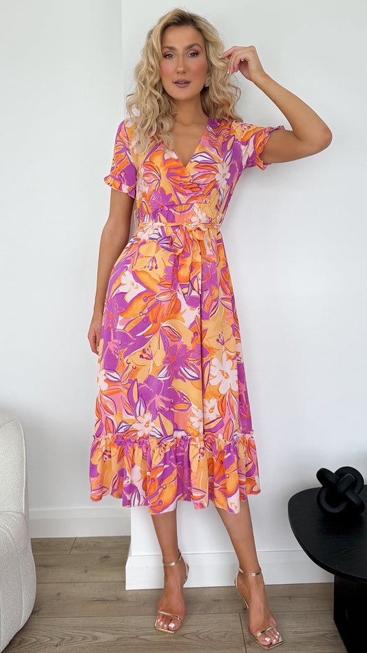 Celine Floral Midi Dress