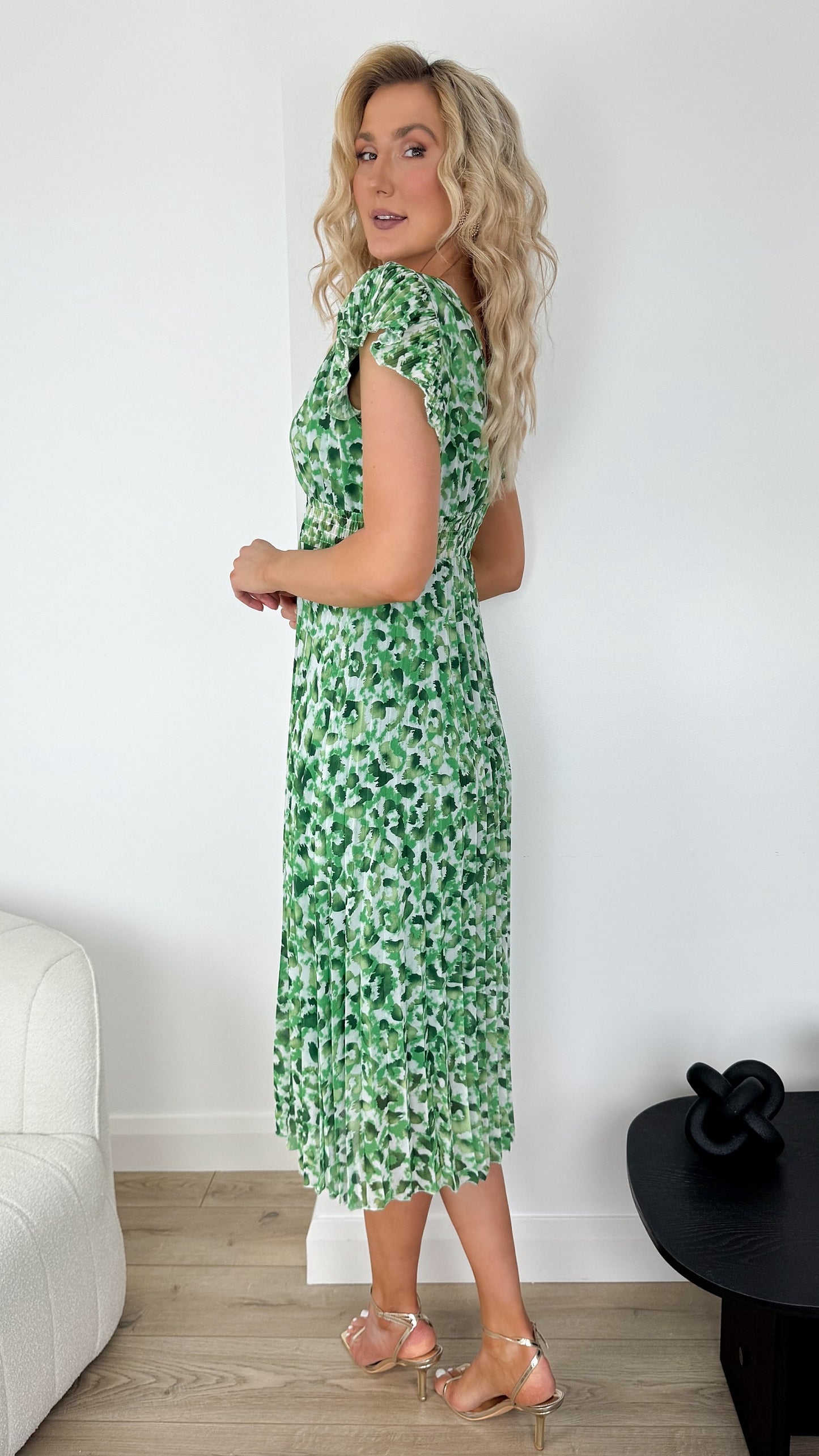 Maria Print Dress - Green
