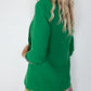 Sinead Slim Open Blazer with Ruched Sleeves - Green