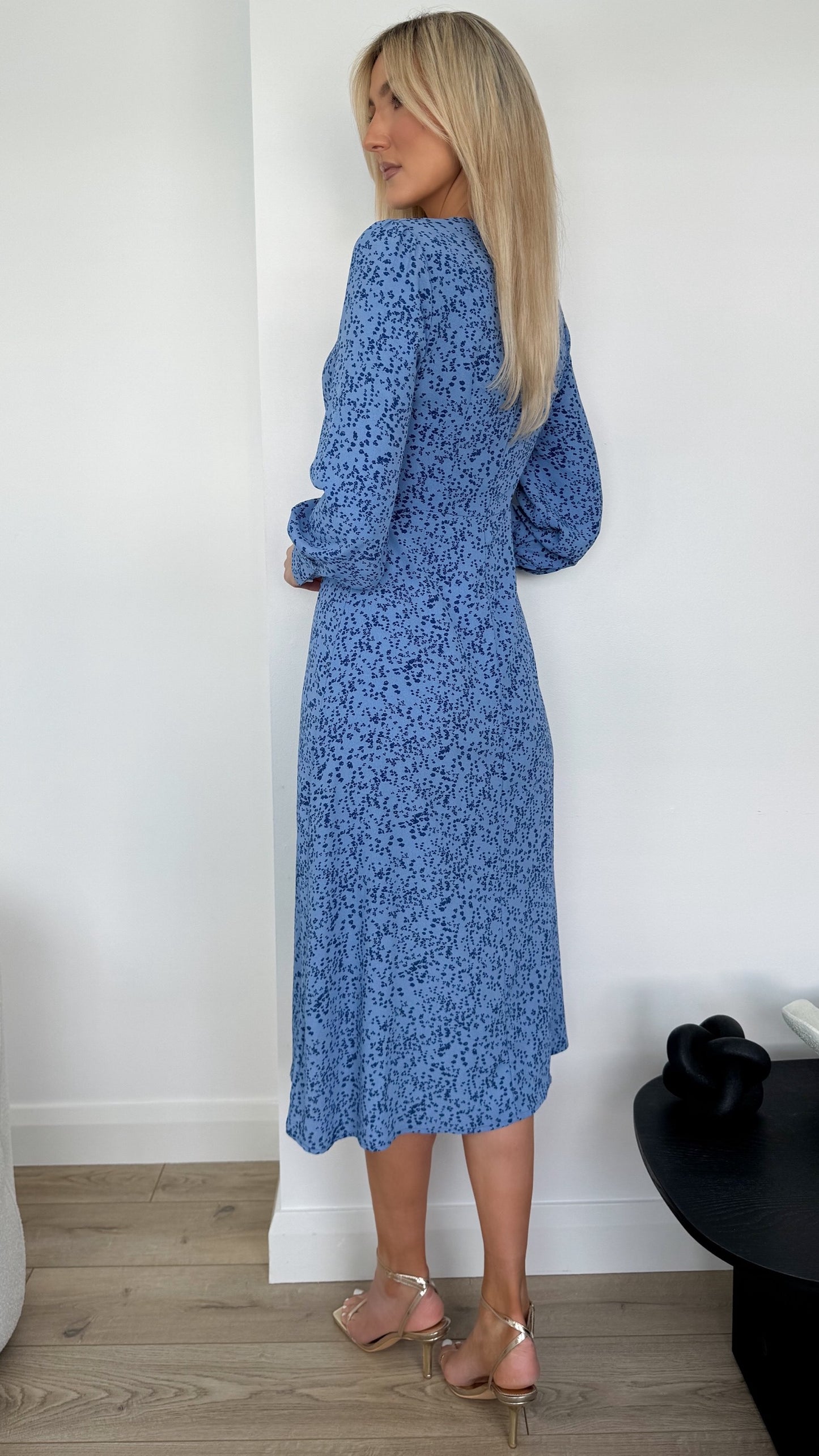 Florence Floral Printed Dress - Blue