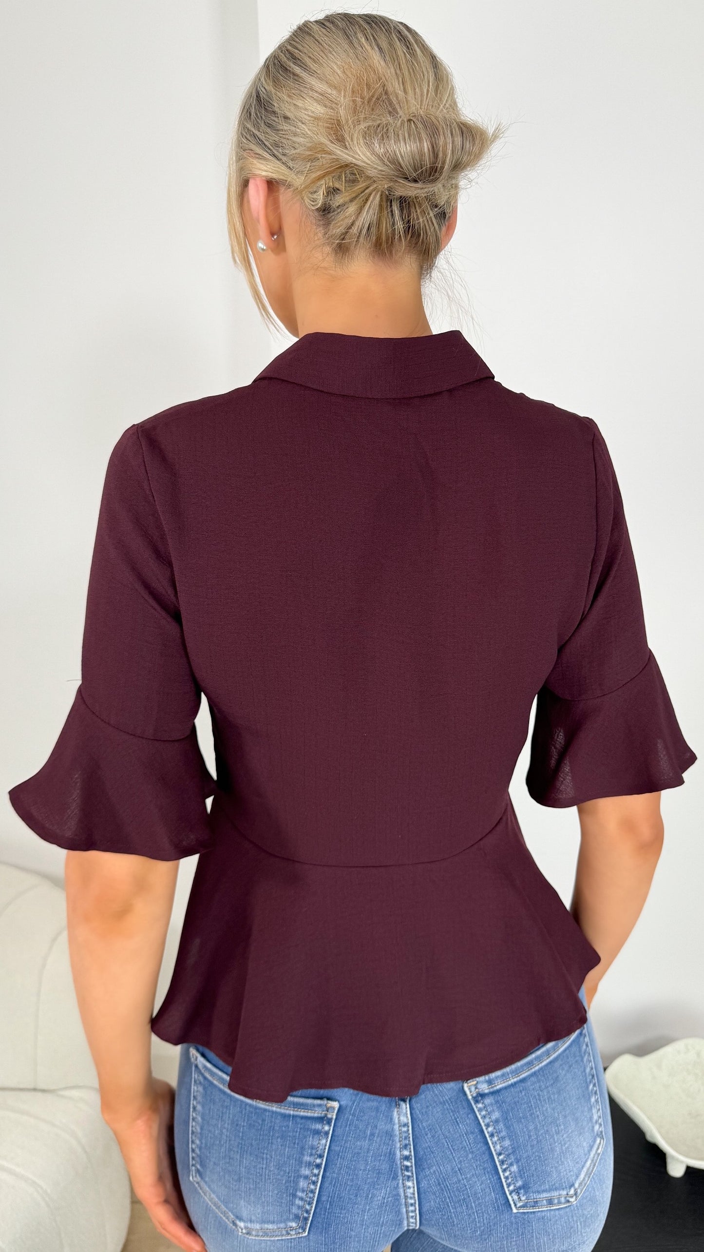 Helen Buttoned Down Frill Blouse