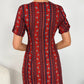 Leticia Red Print Dress