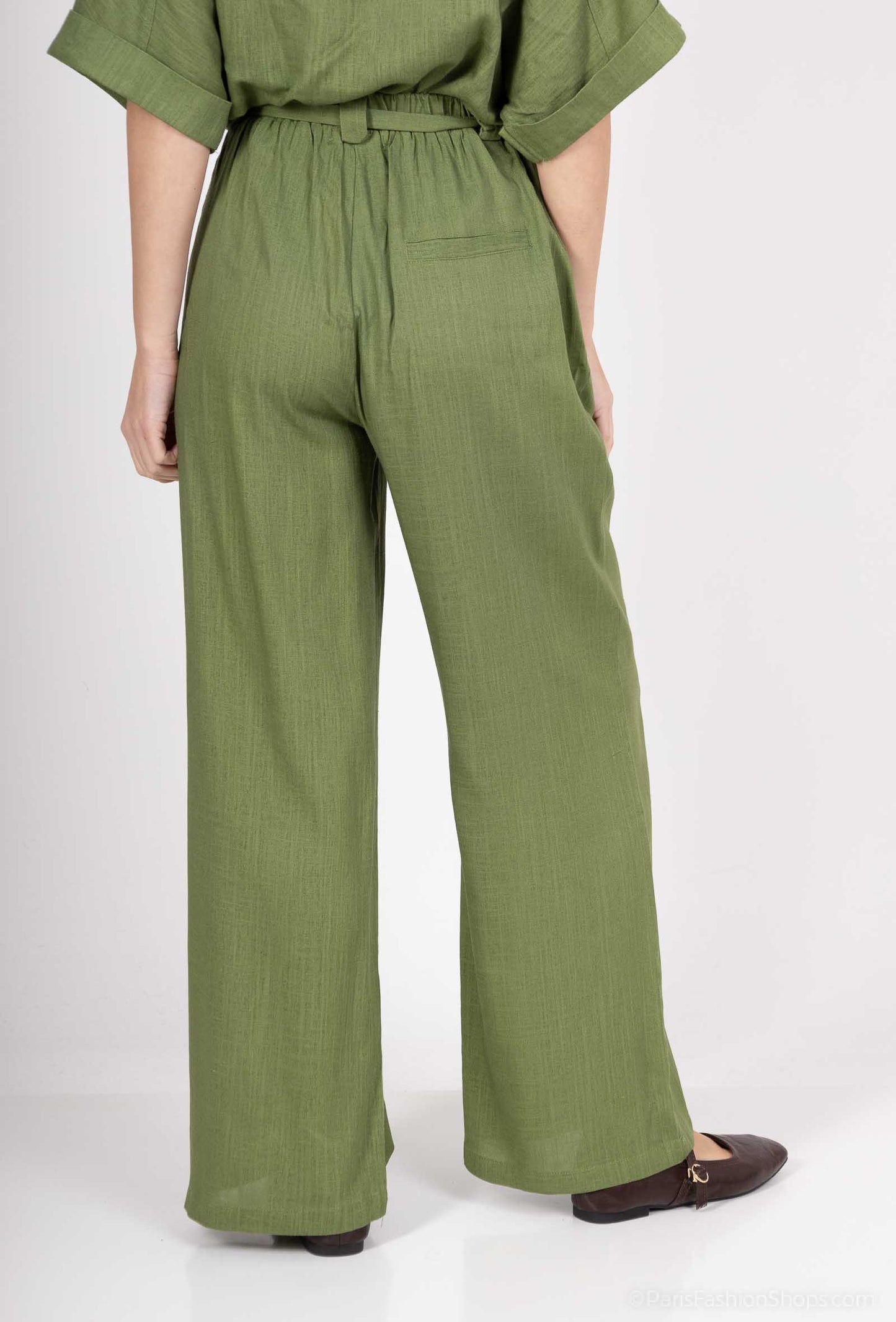 Tina Wide Leg Pants - Green