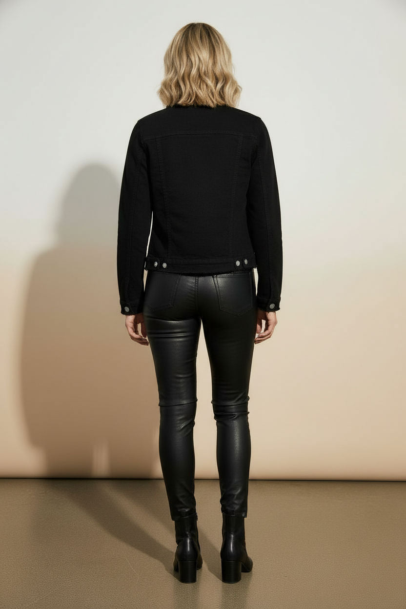 Zoey Black Denim Jacket