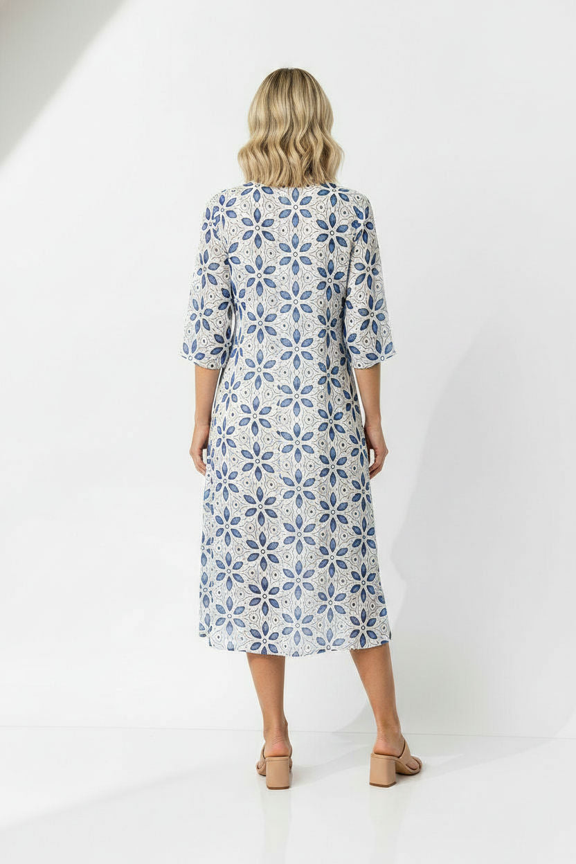 Elizabeth Oversized Maxi Dress - Blue