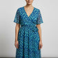 Wanda Printed Dress with Waist Bow
