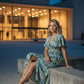 Emma Midi Printed Dress with Front Slit