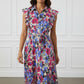 Beatrice Maxi Printed Dress with Frill Details