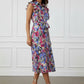 Beatrice Maxi Printed Dress with Frill Details