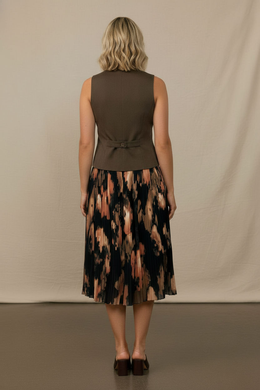 Sheels Printed Maxi Skirt - Brown