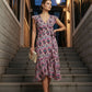 Diana Maxi Printed Dress with Frill Details