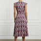 Diana Maxi Printed Dress with Frill Details