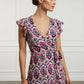Diana Maxi Printed Dress with Frill Details