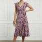 Diana Maxi Printed Dress with Frill Details