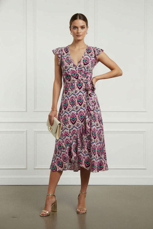 Diana Maxi Printed Dress with Frill Details