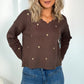 Sofia Heart Print Knit Top - Brown