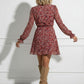Aoife short floral dress - red