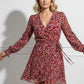 Aoife short floral dress - red