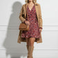 Aoife short floral dress - red
