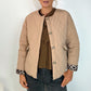 Emily Puffer Jacket with Pockets and Animal Print Details - Beige