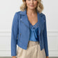 Ross Suede Light Jacket - Blue