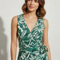 Olivia Floral Shirt Dress - Green and White