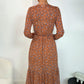 Nicole Floral Dress - Orange