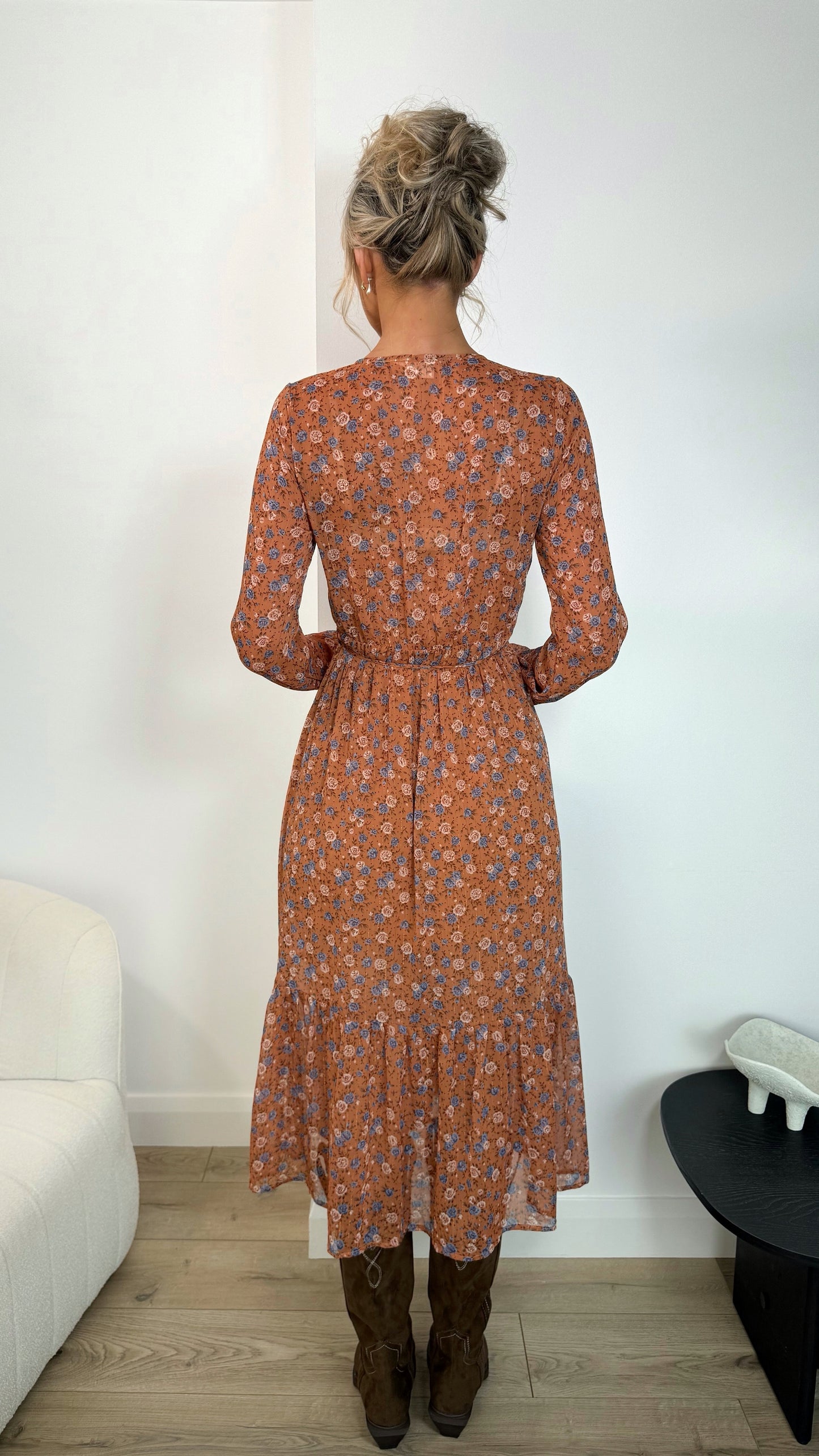 Nicole Floral Dress - Orange