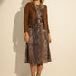 Vivi Light Crop Suede Jacket - Brown