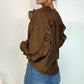 Norah Bowknot Blouse with Ruffle Sleeves - Brown