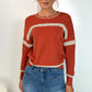Rust Jumper with Pearl Detail
