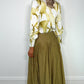 Claire Maxi Flared Skirt - Khaki