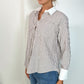 Giulia Stripped Shirt - White and Brown