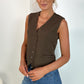 Ross Button Down Waistcoat - Brown