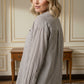 Giulia Stripped Shirt - White and Brown