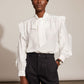 Norah Bowknot Blouse with Ruffle Sleeves - White
