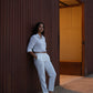 Clara Broderie Button Up Shirt - White