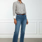 Kelly Front Pocket Flare Denim Trousers - Blue