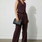 Ross Button Down Waistcoat - Burgundy