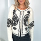Mauren Black and White Cardigan