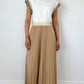 Luna Shimmer Pleated Skirt - Gold