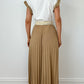 Luna Shimmer Pleated Skirt - Gold