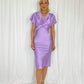 Lorna Satin Midi Dress - Purple