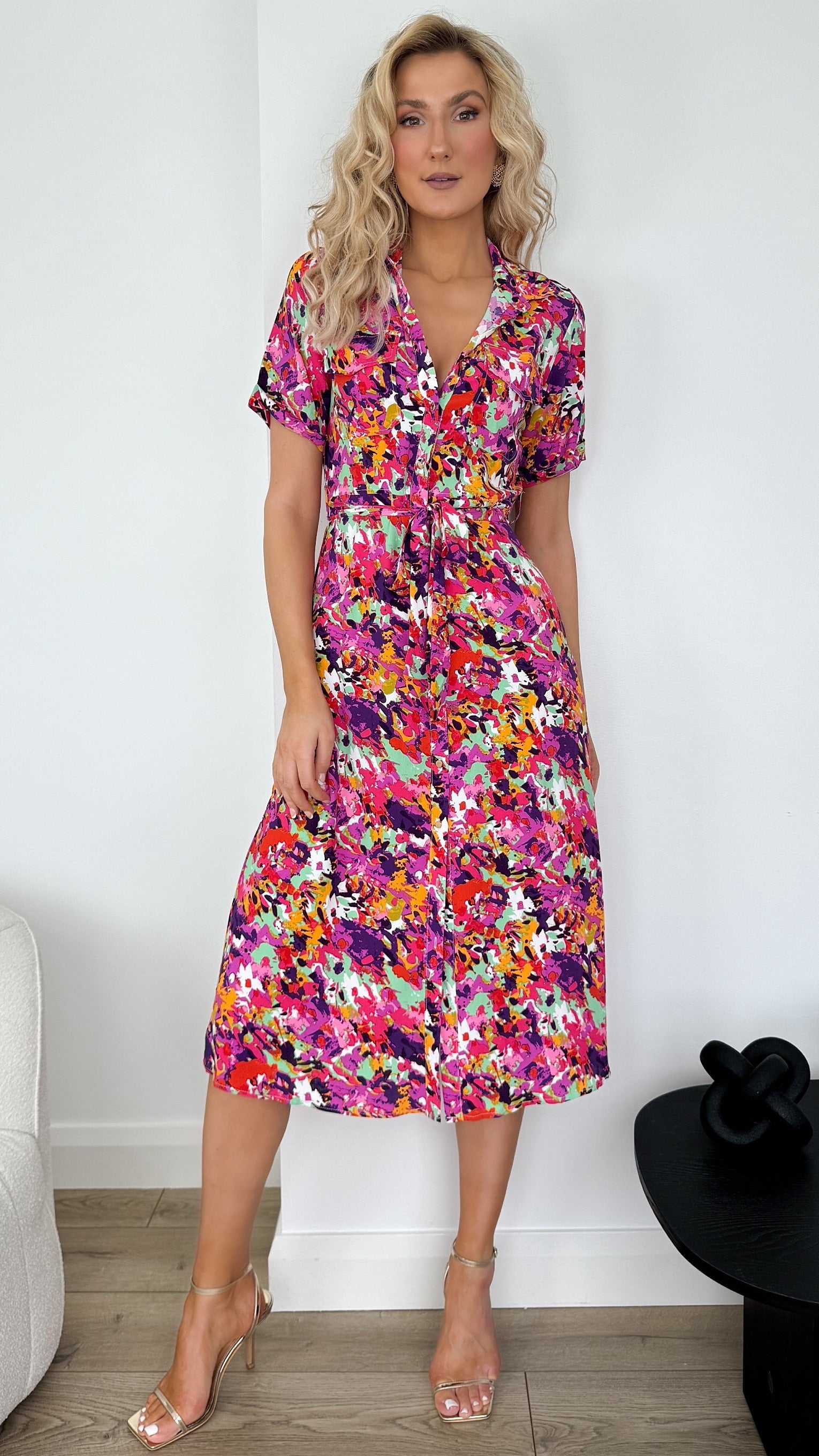 Denise Floral Shirt Dress – Fridays Edit