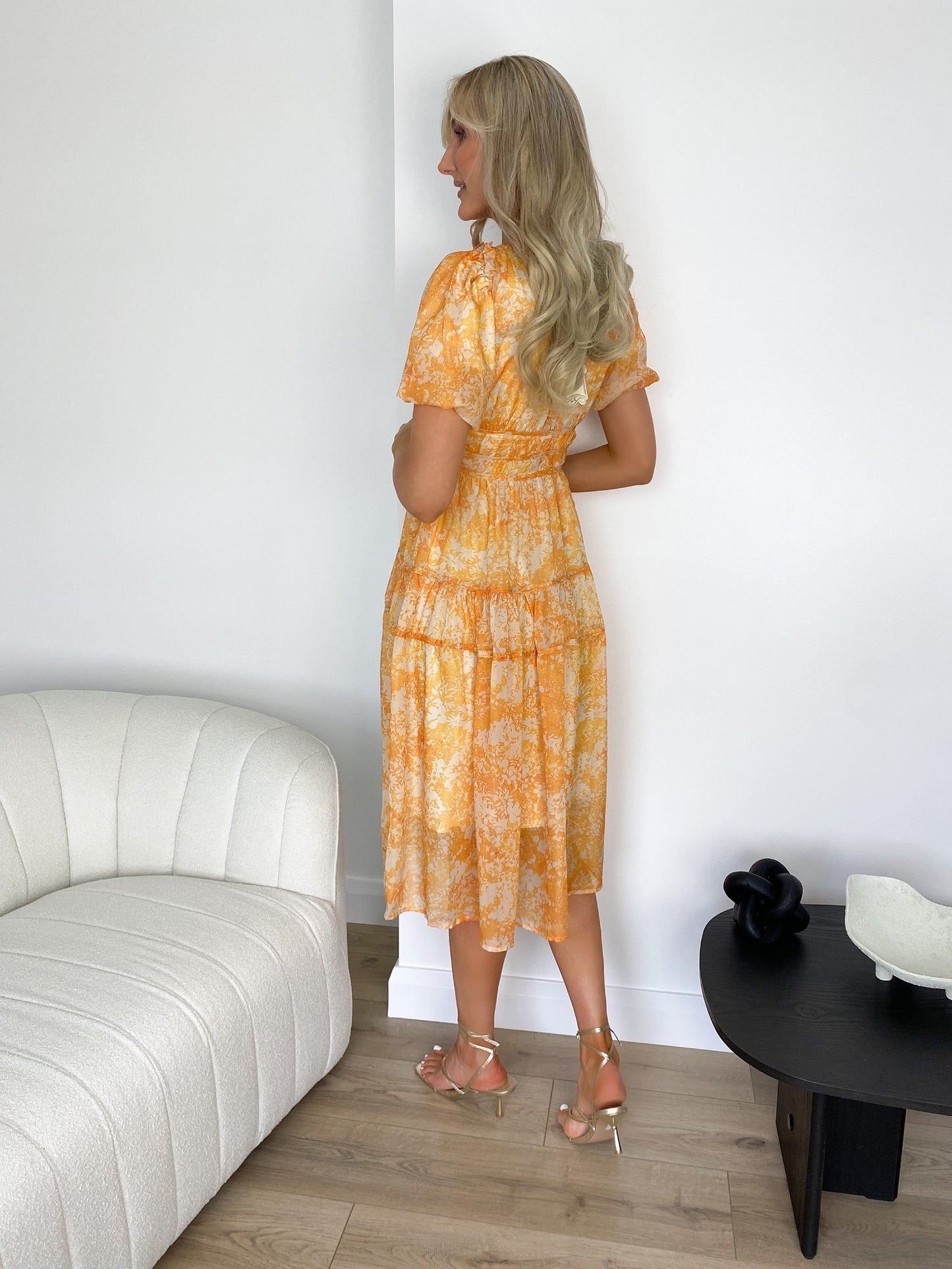 Michaella Printed Dress - Yellow