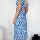 Maria Print Dress - Blue